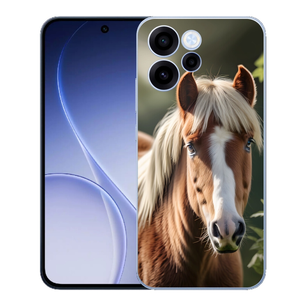 Gelový kryt mmCase na Oppo Reno 15 FS 5G - kůň se světlou hřívou