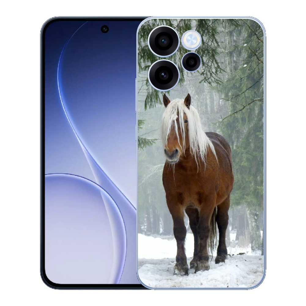 Gelový kryt mmCase na Oppo Reno 15 FS 5G - kůň v lese