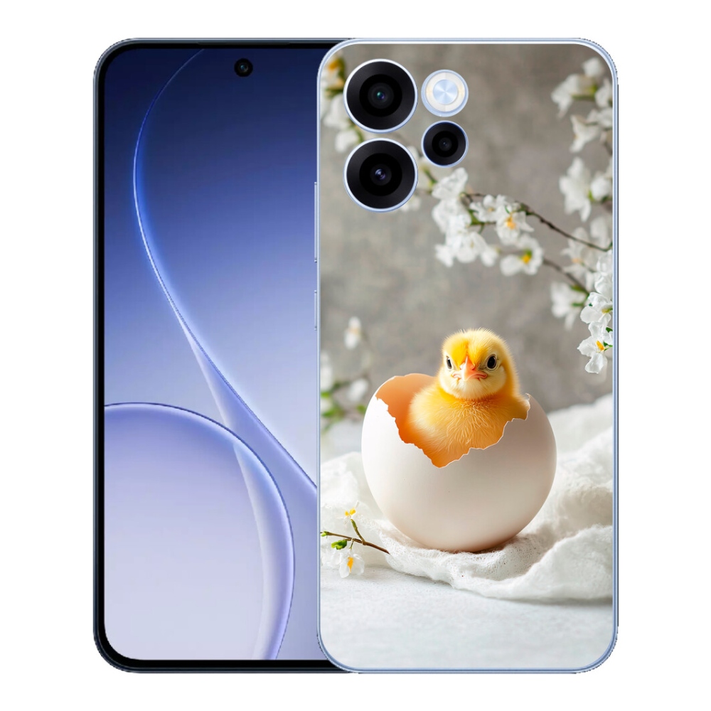 Gelový kryt mmCase na Oppo Reno 15 FS 5G - kuřátko
