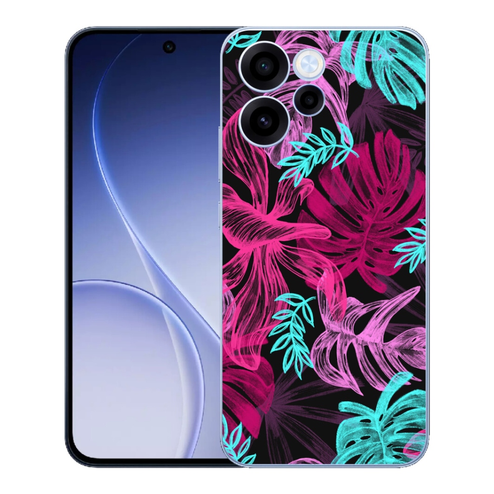 Gelový kryt mmCase na Oppo Reno 15 FS 5G - květiny 1