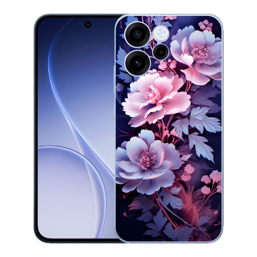 Gelový kryt mmCase na Oppo Reno 15 FS 5G - květiny 11