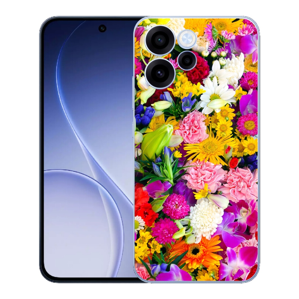 Gelový kryt mmCase na Oppo Reno 15 FS 5G - květiny 12