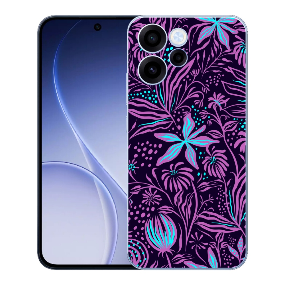 Gelový kryt mmCase na Oppo Reno 15 FS 5G - květiny 2