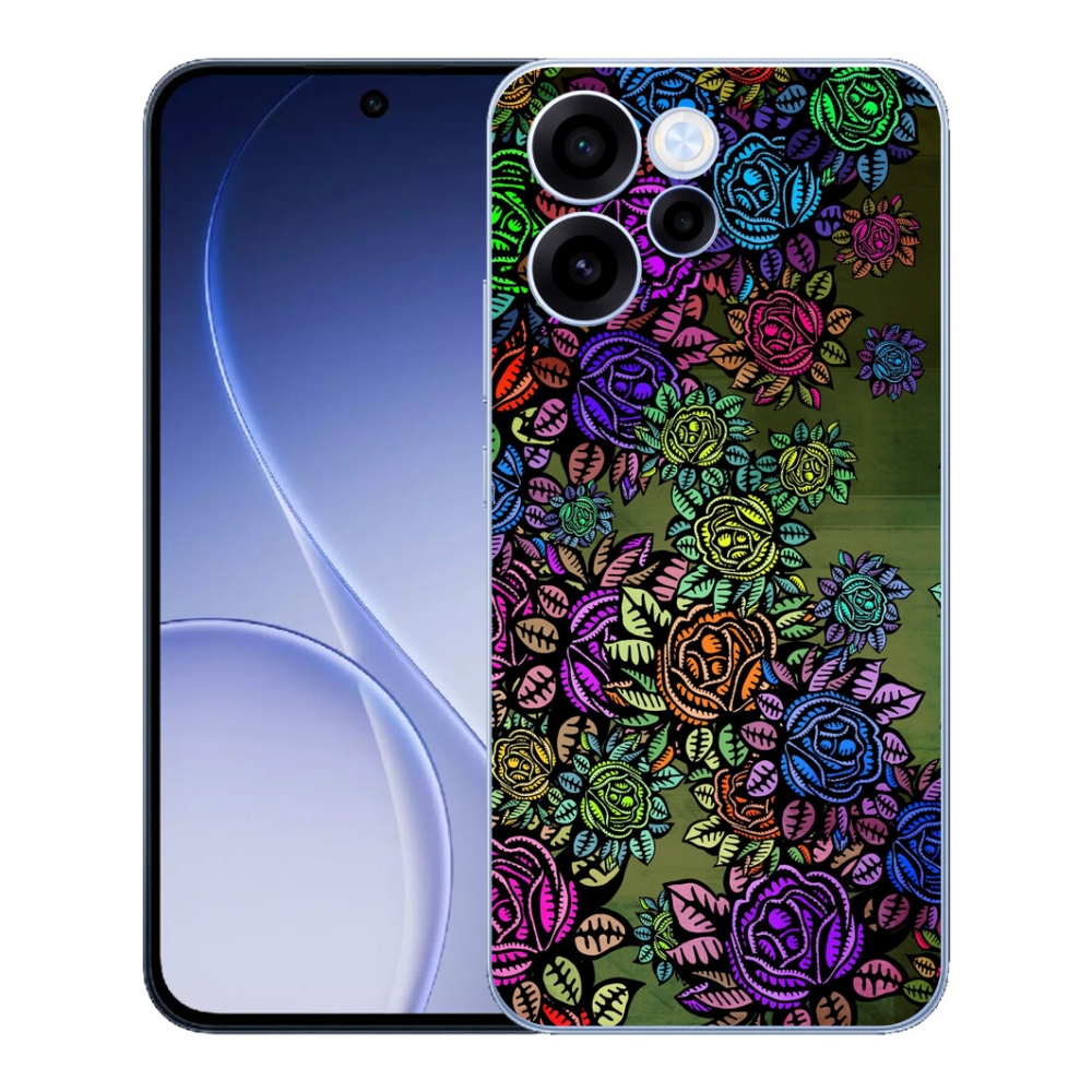 Gelový kryt mmCase na Oppo Reno 15 FS 5G - květiny 6