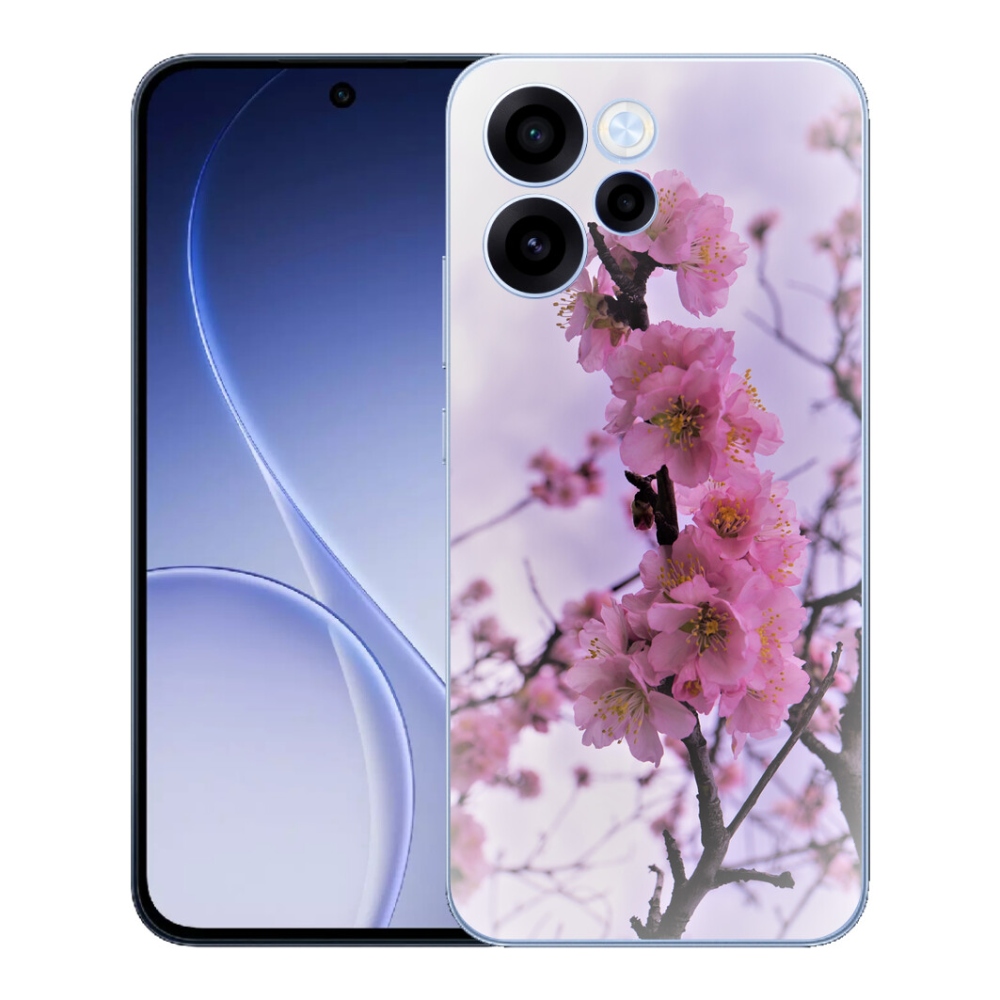 Gelový kryt mmCase na Oppo Reno 15 FS 5G - květiny 7