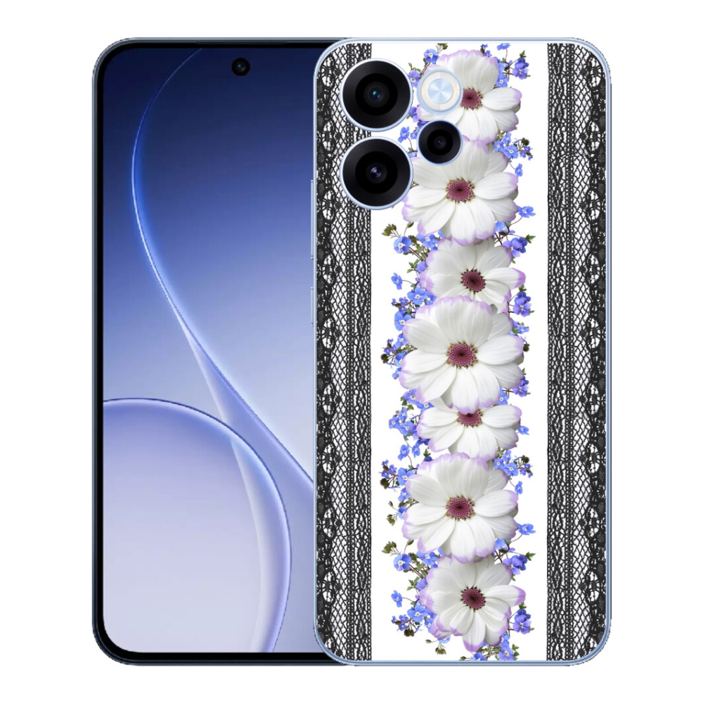 Gelový kryt mmCase na Oppo Reno 15 FS 5G - květiny 8