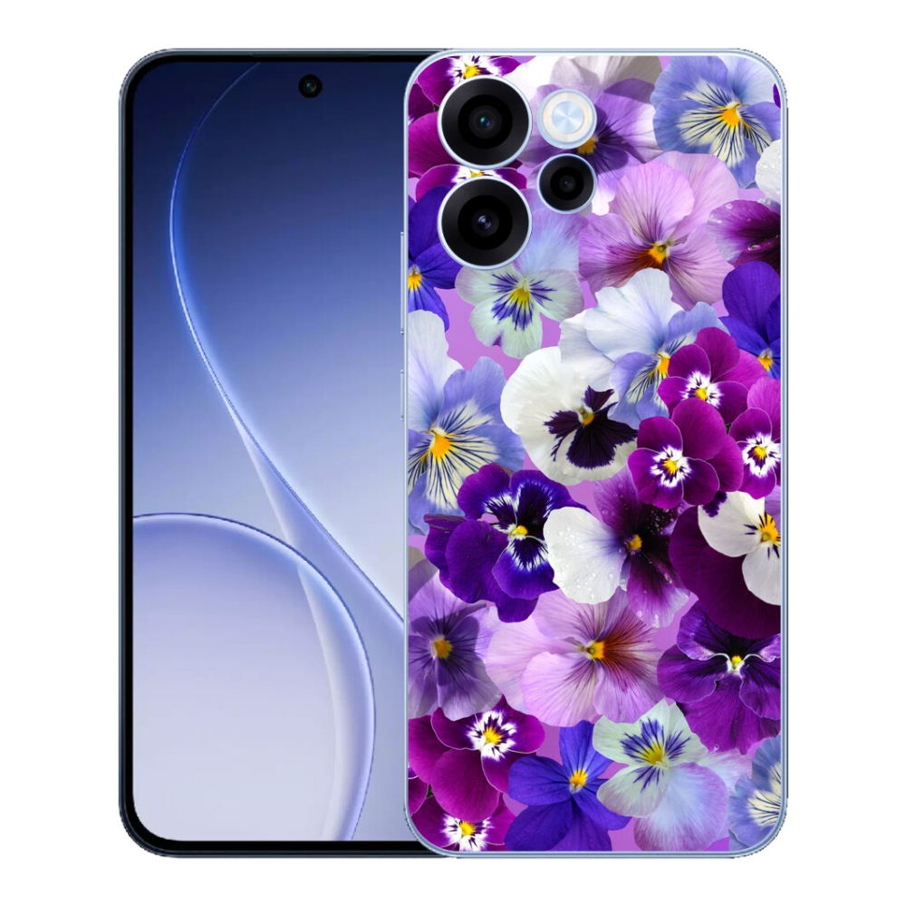Gelový kryt mmCase na Oppo Reno 15 FS 5G - květiny 9