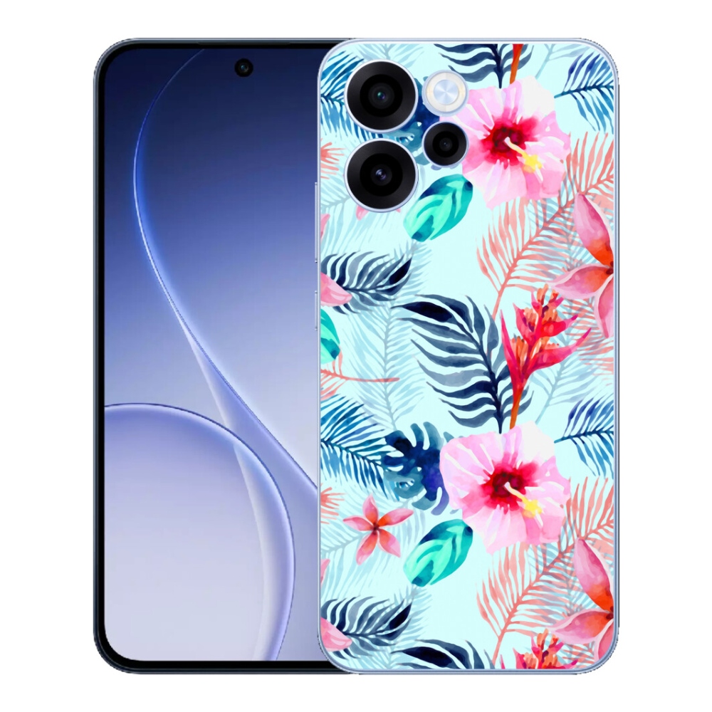 Gelový kryt mmCase na Oppo Reno 15 FS 5G - květiny