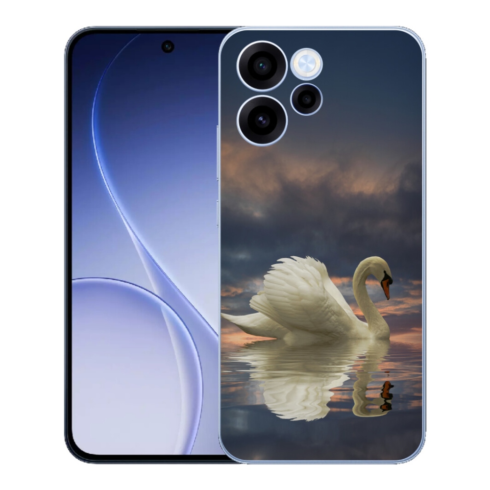 Gelový kryt mmCase na Oppo Reno 15 FS 5G - labuť