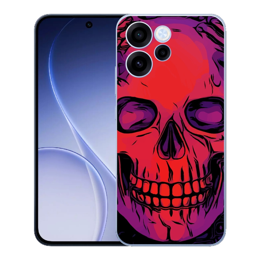 Gelový kryt mmCase na Oppo Reno 15 FS 5G - lebka