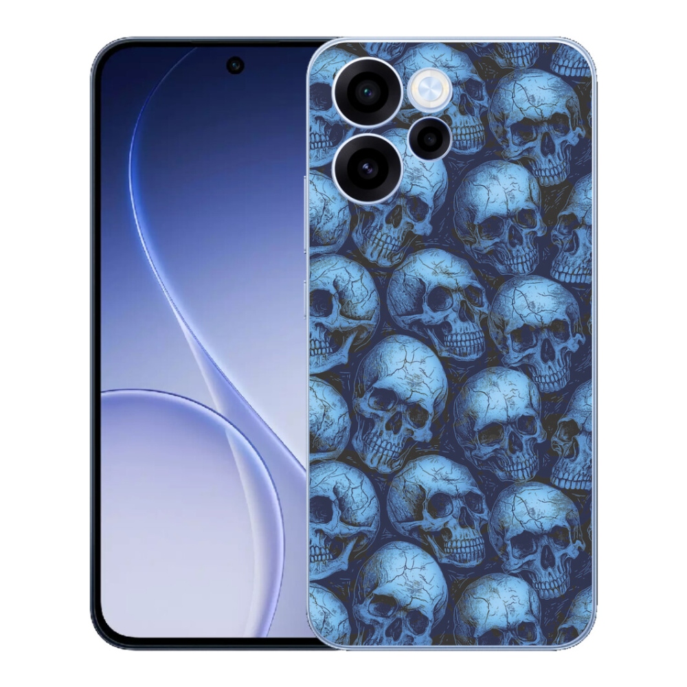 Gelový kryt mmCase na Oppo Reno 15 FS 5G - lebky