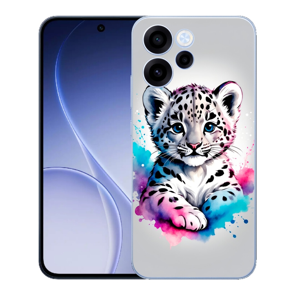 Gelový kryt mmCase na Oppo Reno 15 FS 5G - levhartí mládě