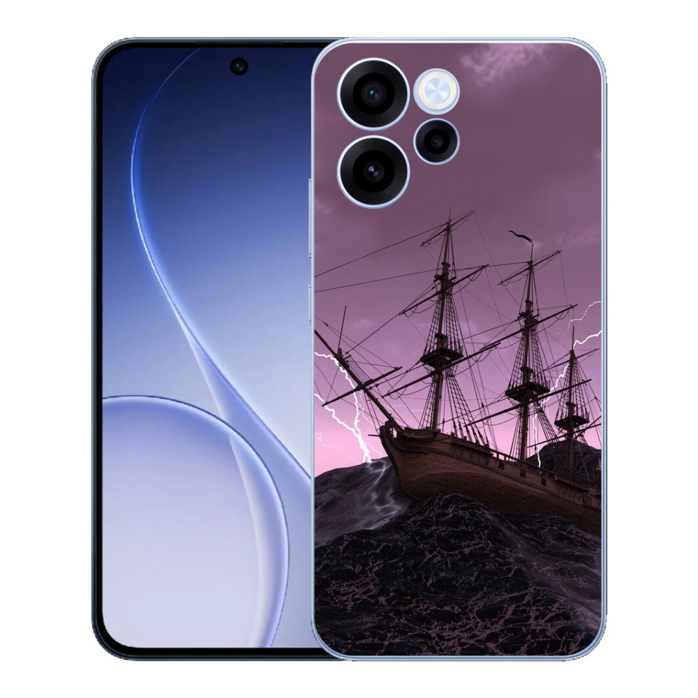 Gelový kryt mmCase na Oppo Reno 15 FS 5G - loď v bouři