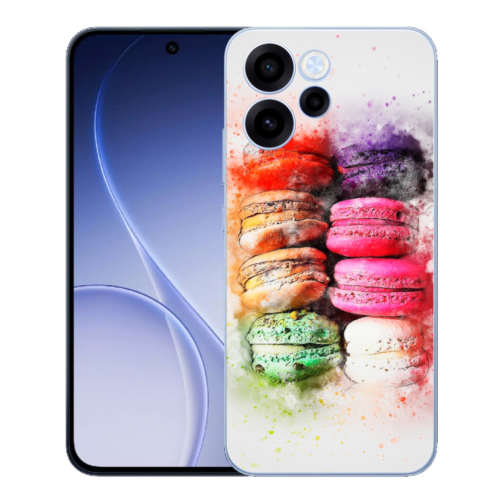 Gelový kryt mmCase na Oppo Reno 15 FS 5G - makrónky
