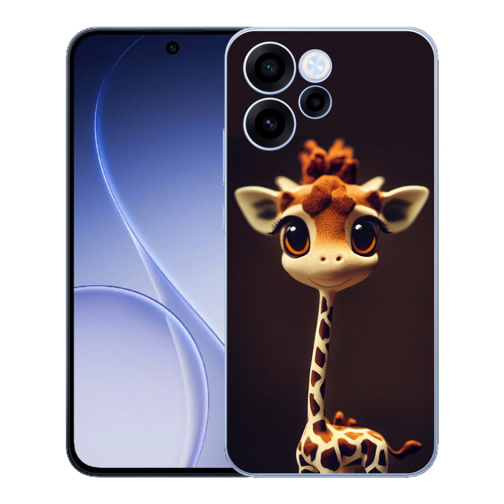 Gelový kryt mmCase na Oppo Reno 15 FS 5G - malá žirafa