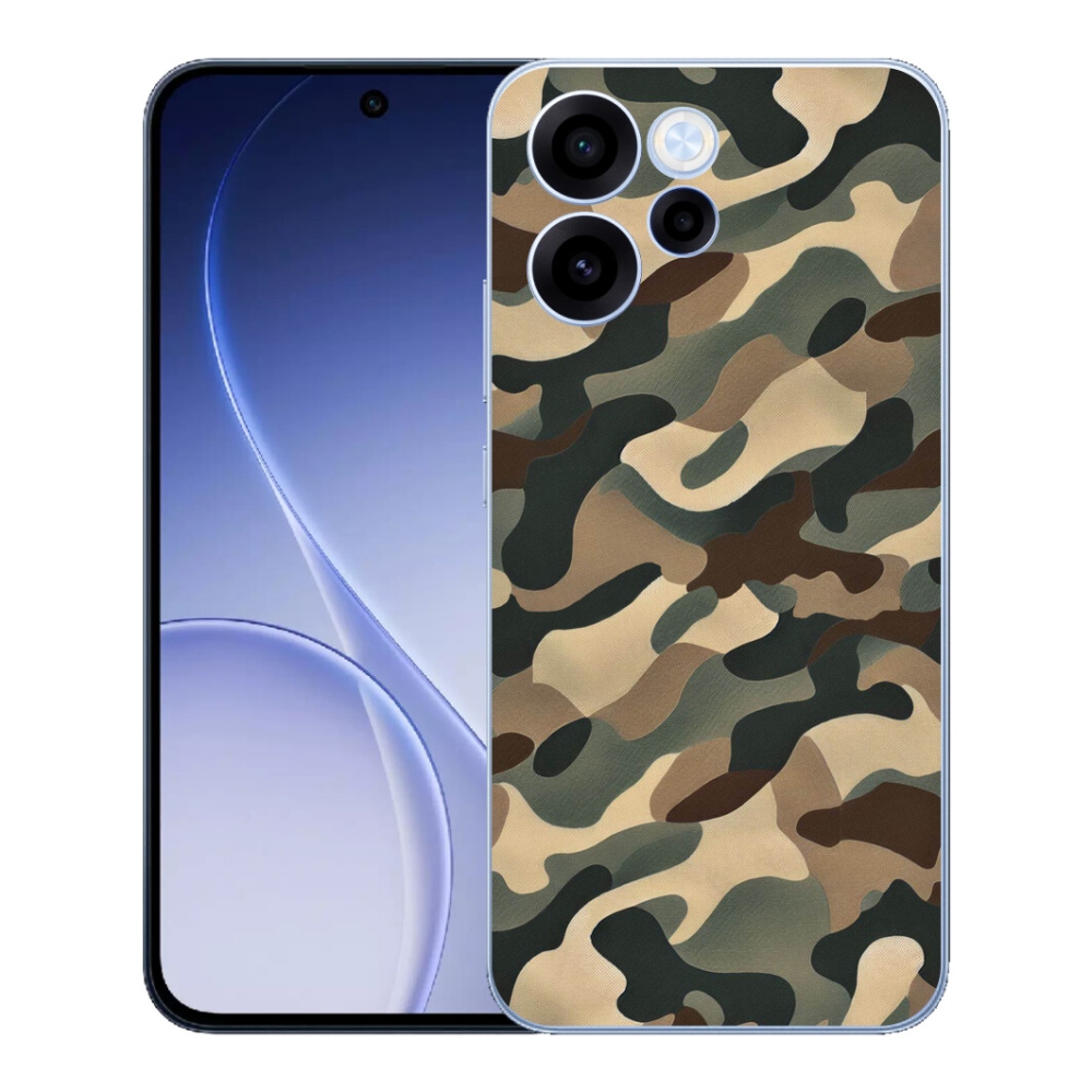 Gelový kryt mmCase na Oppo Reno 15 FS 5G - maskáčový vzor 11