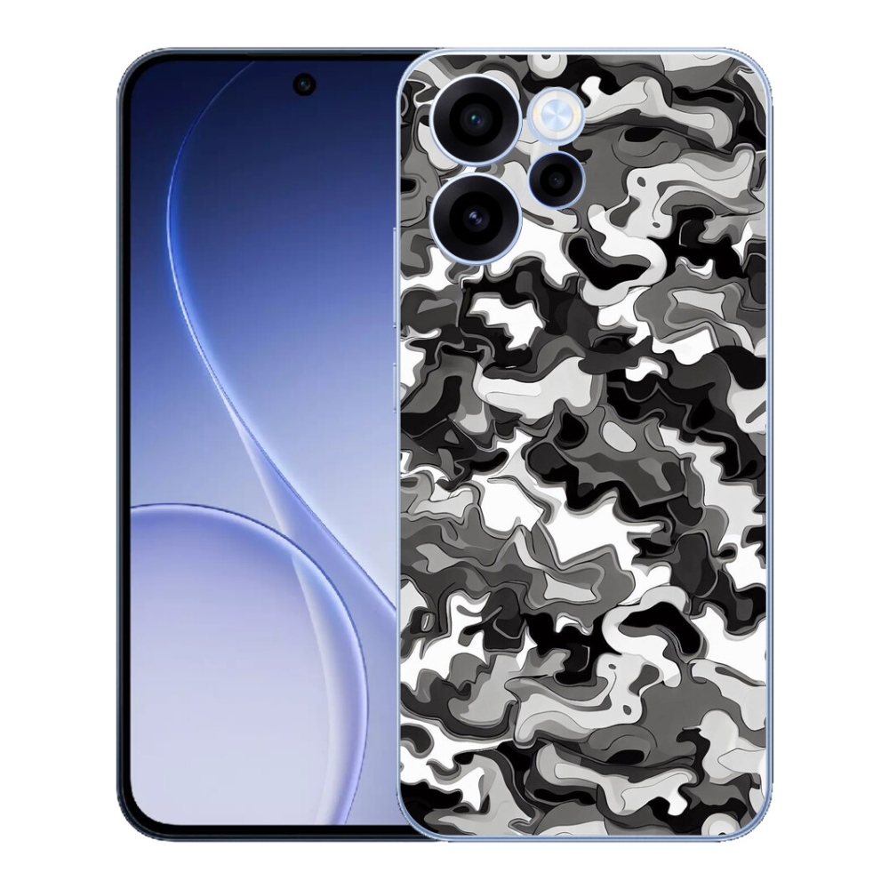 Gelový kryt mmCase na Oppo Reno 15 FS 5G - maskáčový vzor 3