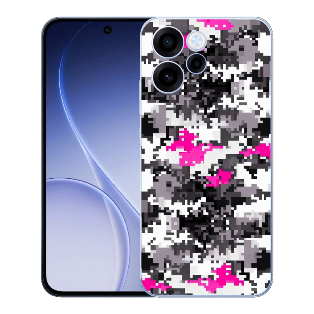 Gelový kryt mmCase na Oppo Reno 15 FS 5G - maskáčový vzor 4