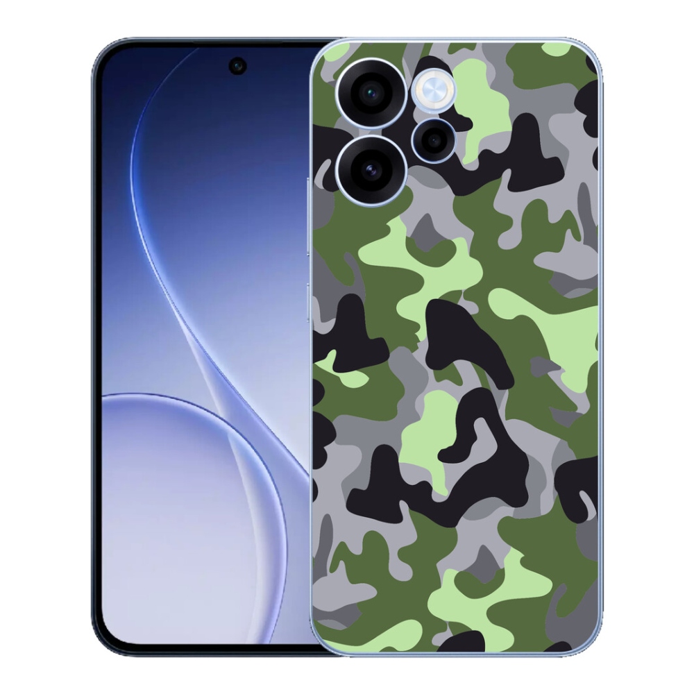 Gelový kryt mmCase na Oppo Reno 15 FS 5G - maskáčový vzor 7