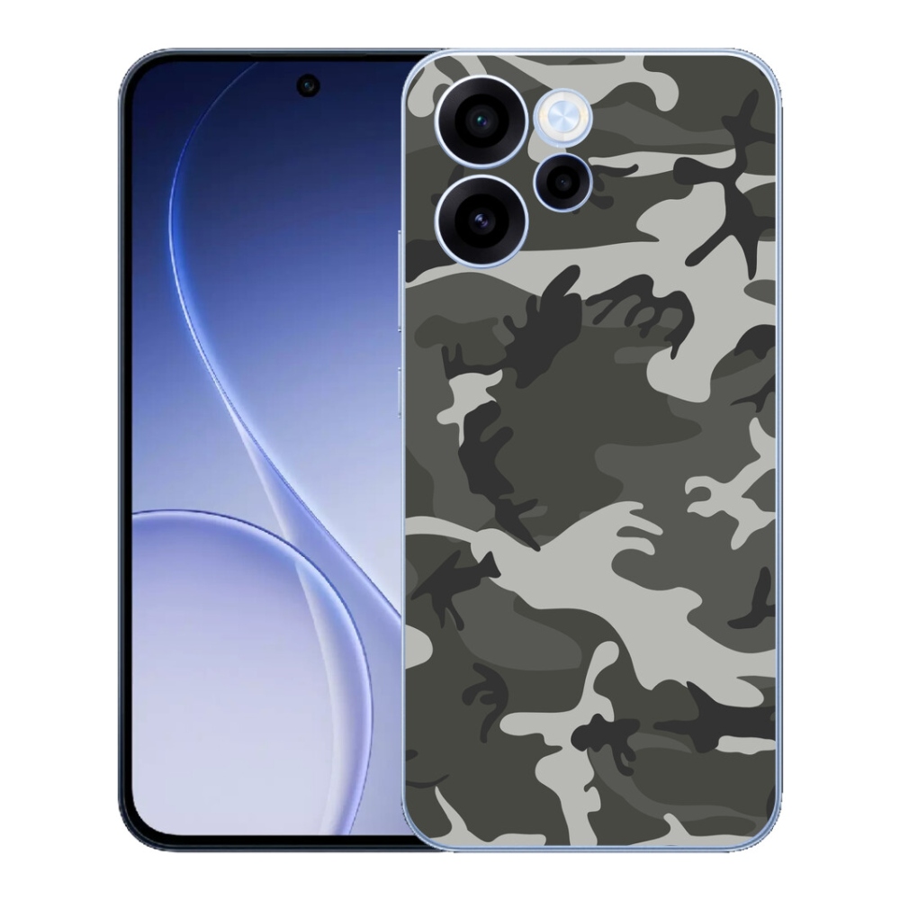 Gelový kryt mmCase na Oppo Reno 15 FS 5G - maskáčový vzor