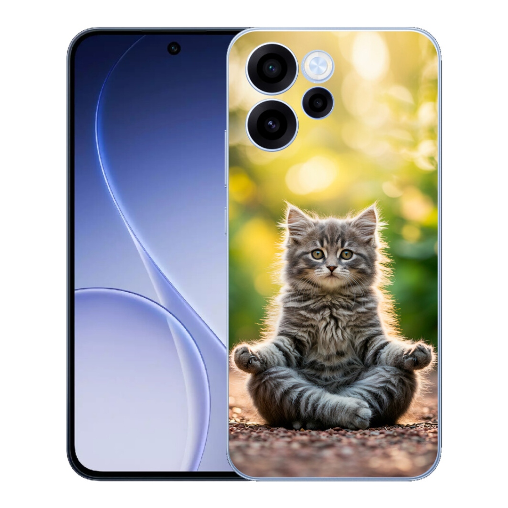 Gelový kryt mmCase na Oppo Reno 15 FS 5G - meditující kotě