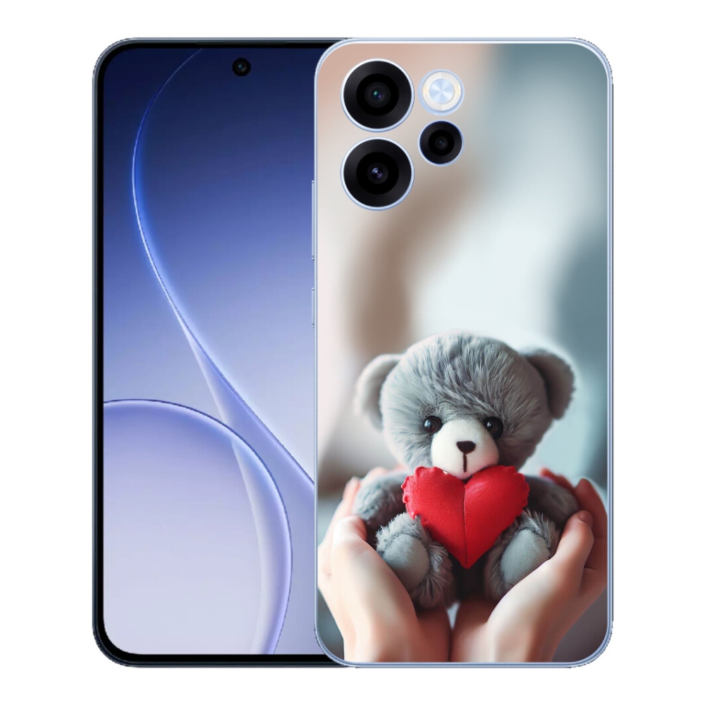 Gelový kryt mmCase na Oppo Reno 15 FS 5G - medvídek pro zamilované