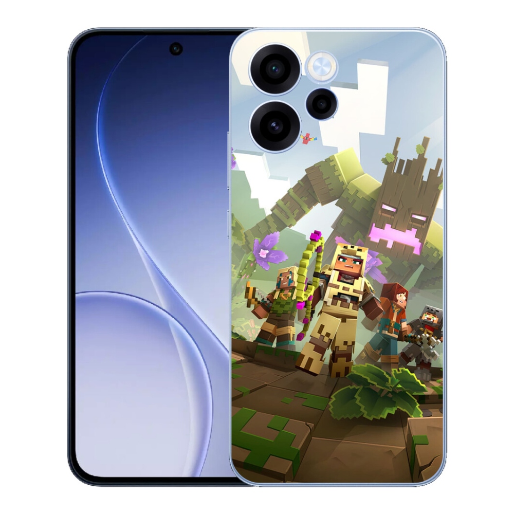 Gelový kryt mmCase na Oppo Reno 15 FS 5G - minecraft 1
