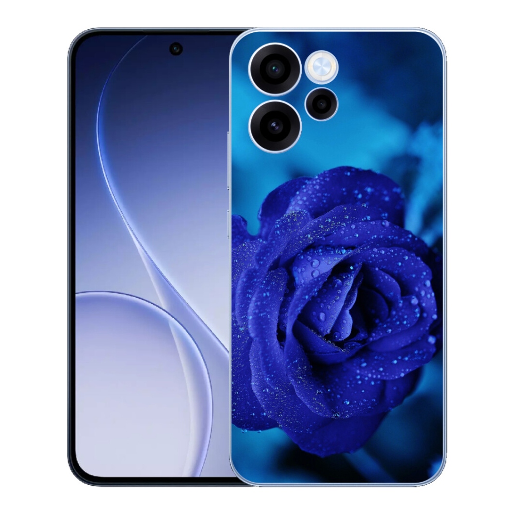 Gelový kryt mmCase na Oppo Reno 15 FS 5G - modrá růže
