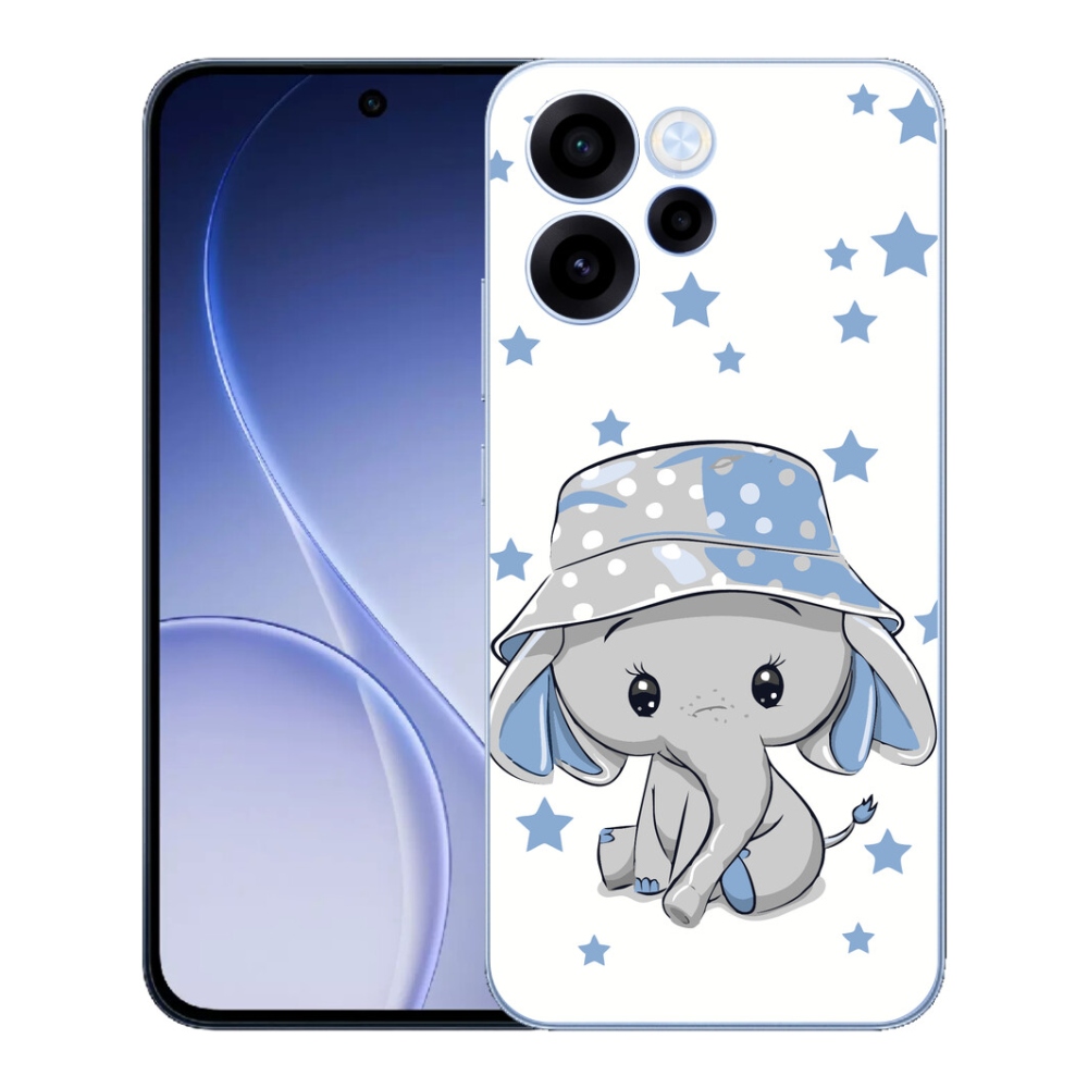 Gelový kryt mmCase na Oppo Reno 15 FS 5G - modrý slon
