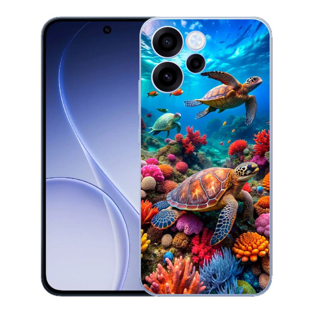Gelový kryt mmCase na Oppo Reno 15 FS 5G - mořský svět 2