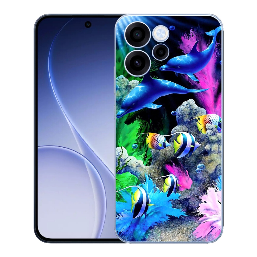 Gelový kryt mmCase na Oppo Reno 15 FS 5G - mořský svět
