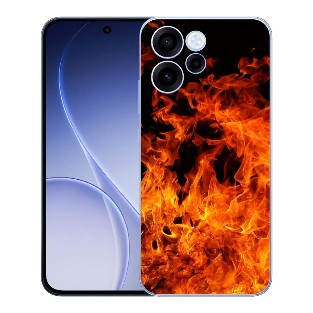 Gelový kryt mmCase na Oppo Reno 15 FS 5G - muzikant a oheň