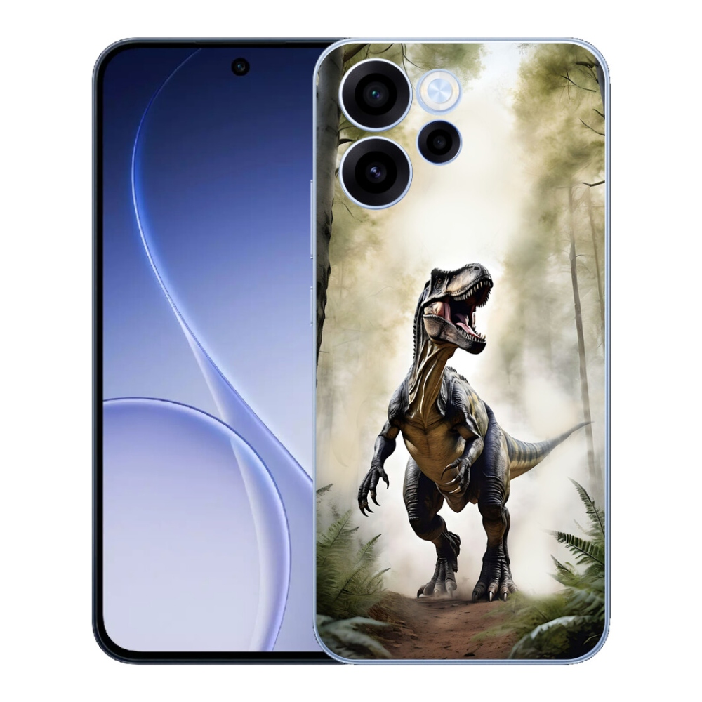 Gelový kryt mmCase na Oppo Reno 15 FS 5G - naštvaný T-Rex
