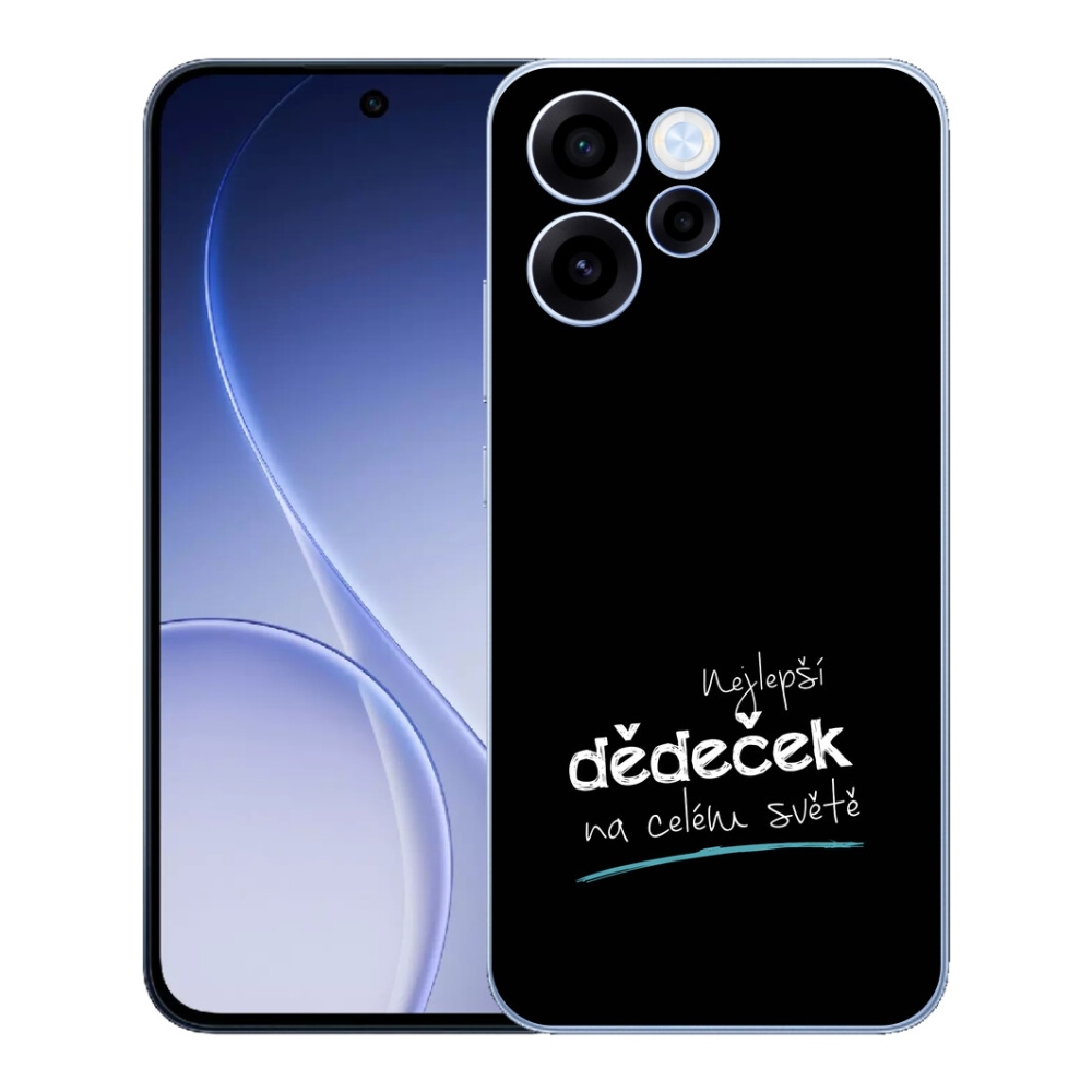Gelový kryt mmCase na Oppo Reno 15 FS 5G - nejlepší dědeček 3 černé pozadí