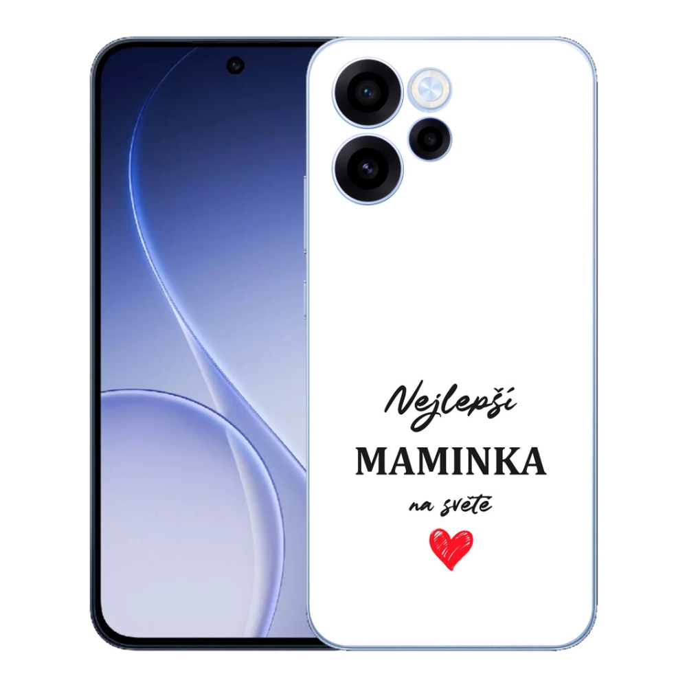 Gelový kryt mmCase na Oppo Reno 15 FS 5G - nejlepší maminka 1 bílé pozadí