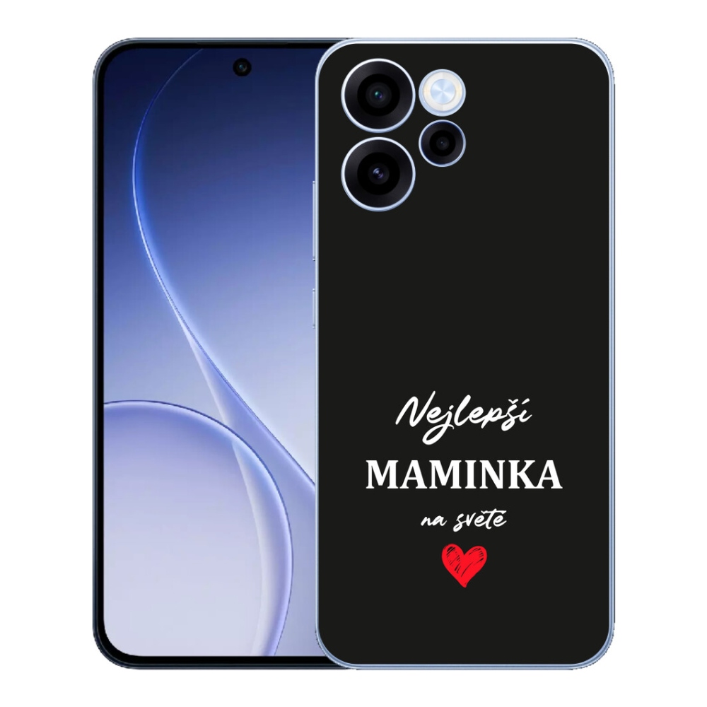 Gelový kryt mmCase na Oppo Reno 15 FS 5G - nejlepší maminka 1 černé pozadí
