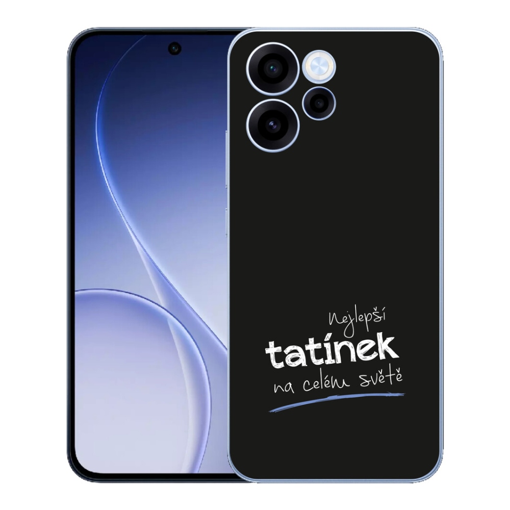 Gelový kryt mmCase na Oppo Reno 15 FS 5G - nejlepší tatínek 4 černé pozadí