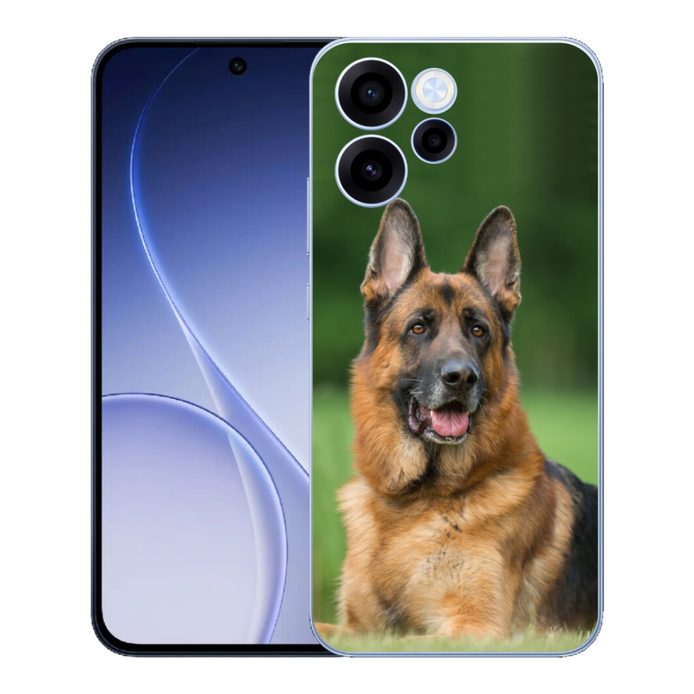 Gelový kryt mmCase na Oppo Reno 15 FS 5G - německý ovčák