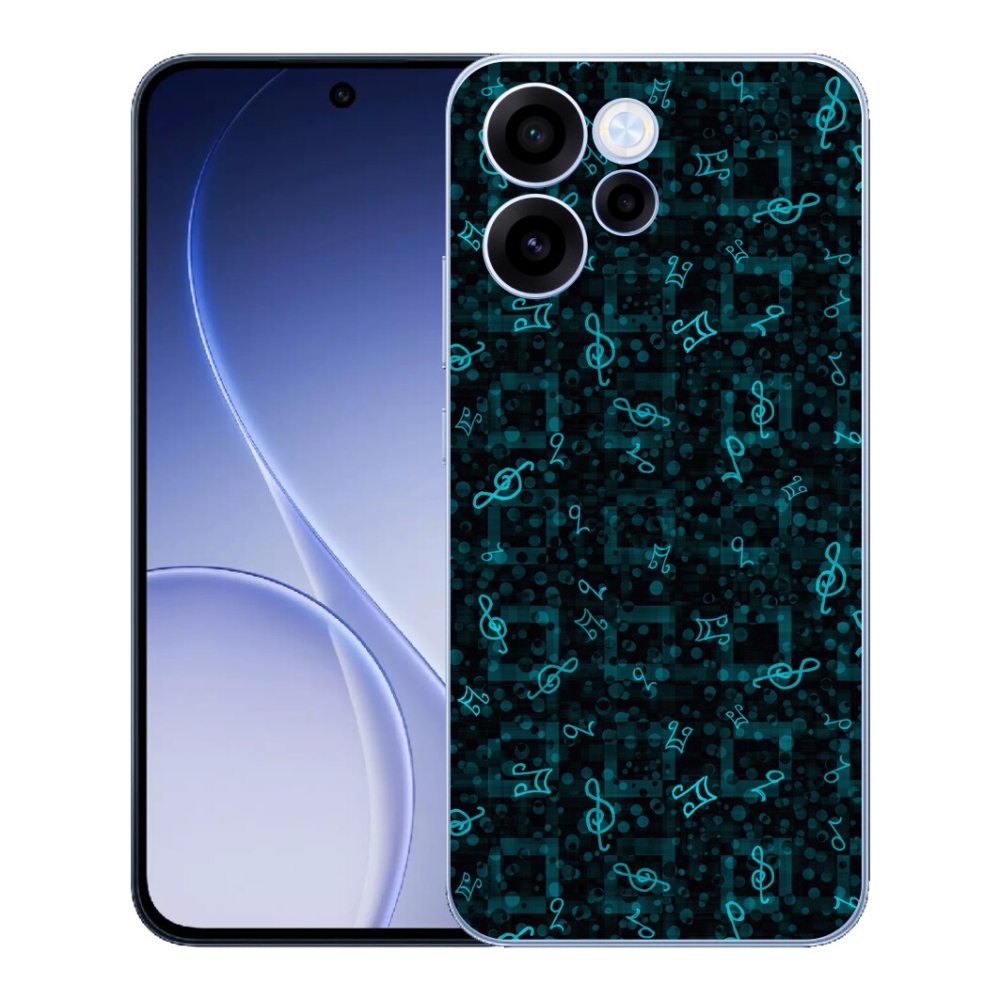 Gelový kryt mmCase na Oppo Reno 15 FS 5G - noty 1