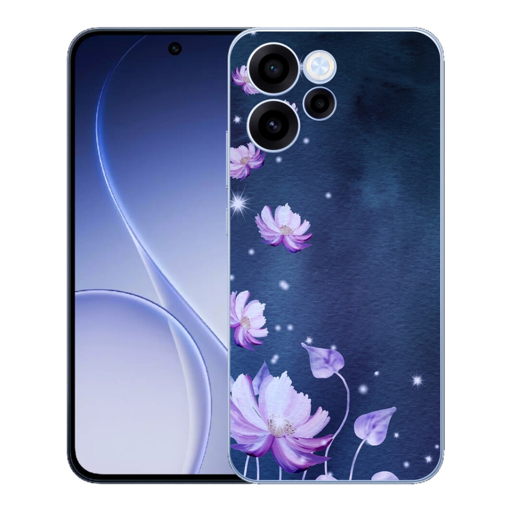 Gelový kryt mmCase na Oppo Reno 15 FS 5G - padající květy