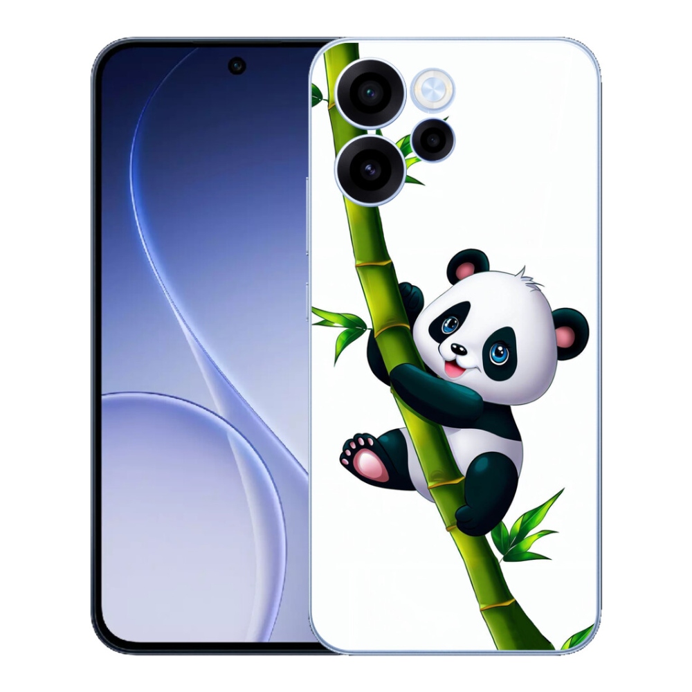 Gelový kryt mmCase na Oppo Reno 15 FS 5G - panda na bambusu