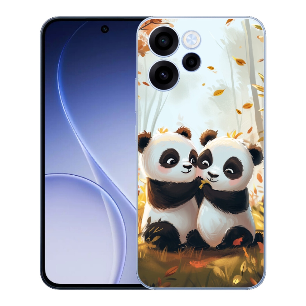 Gelový kryt mmCase na Oppo Reno 15 FS 5G - pandy