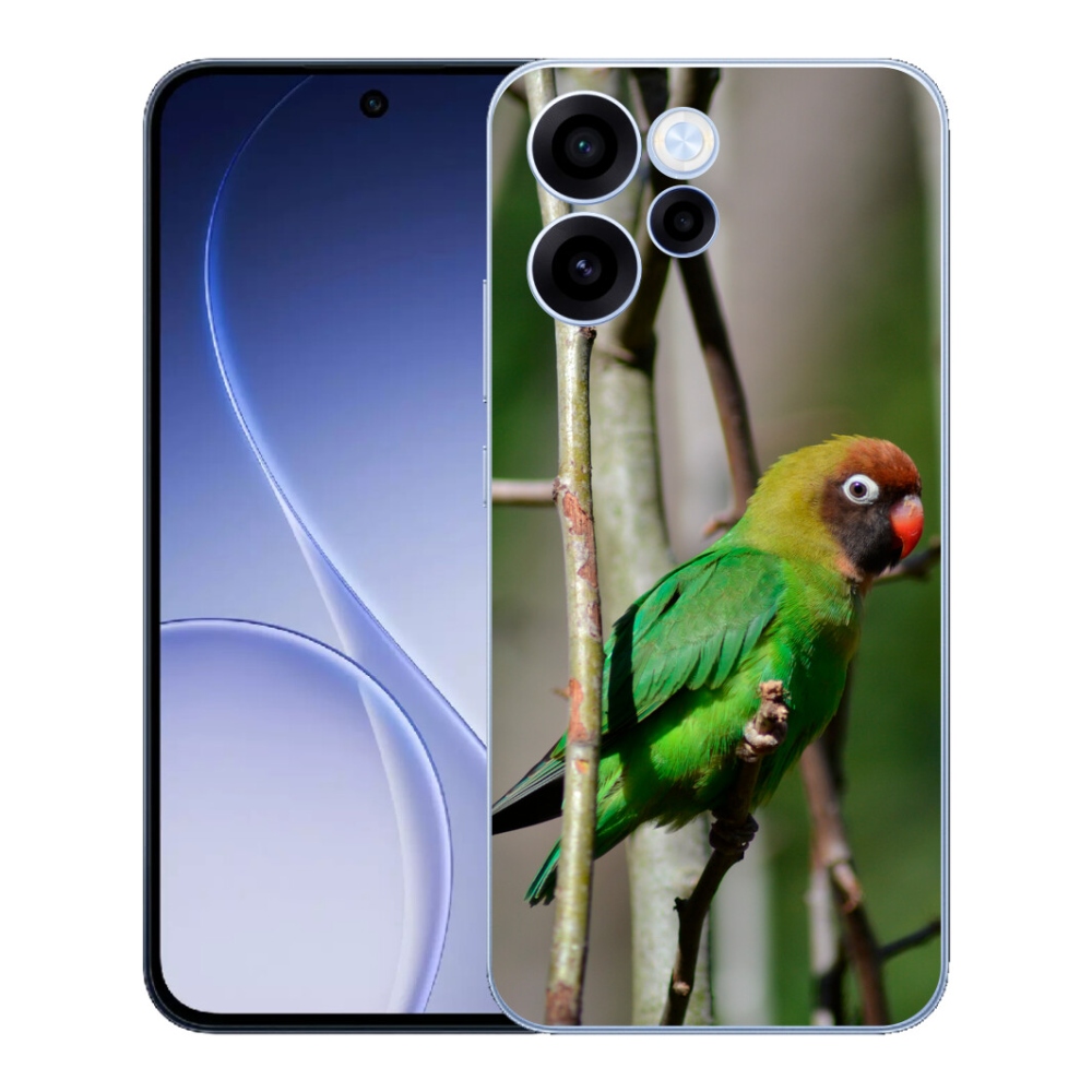 Gelový kryt mmCase na Oppo Reno 15 FS 5G - papoušek agapornis