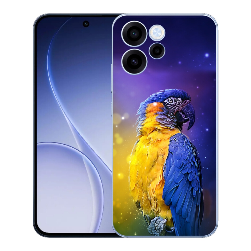 Gelový kryt mmCase na Oppo Reno 15 FS 5G - papoušek ara 1