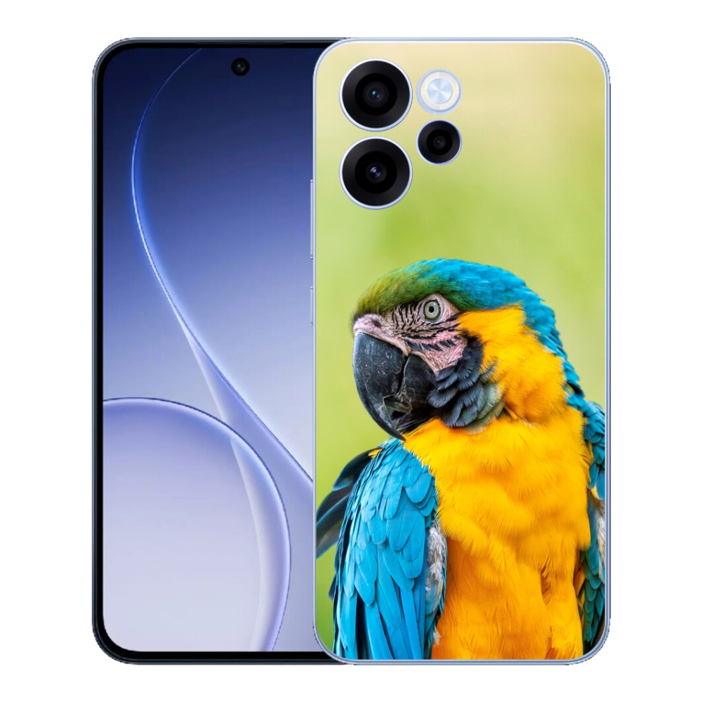 Gelový kryt mmCase na Oppo Reno 15 FS 5G - papoušek ara 2