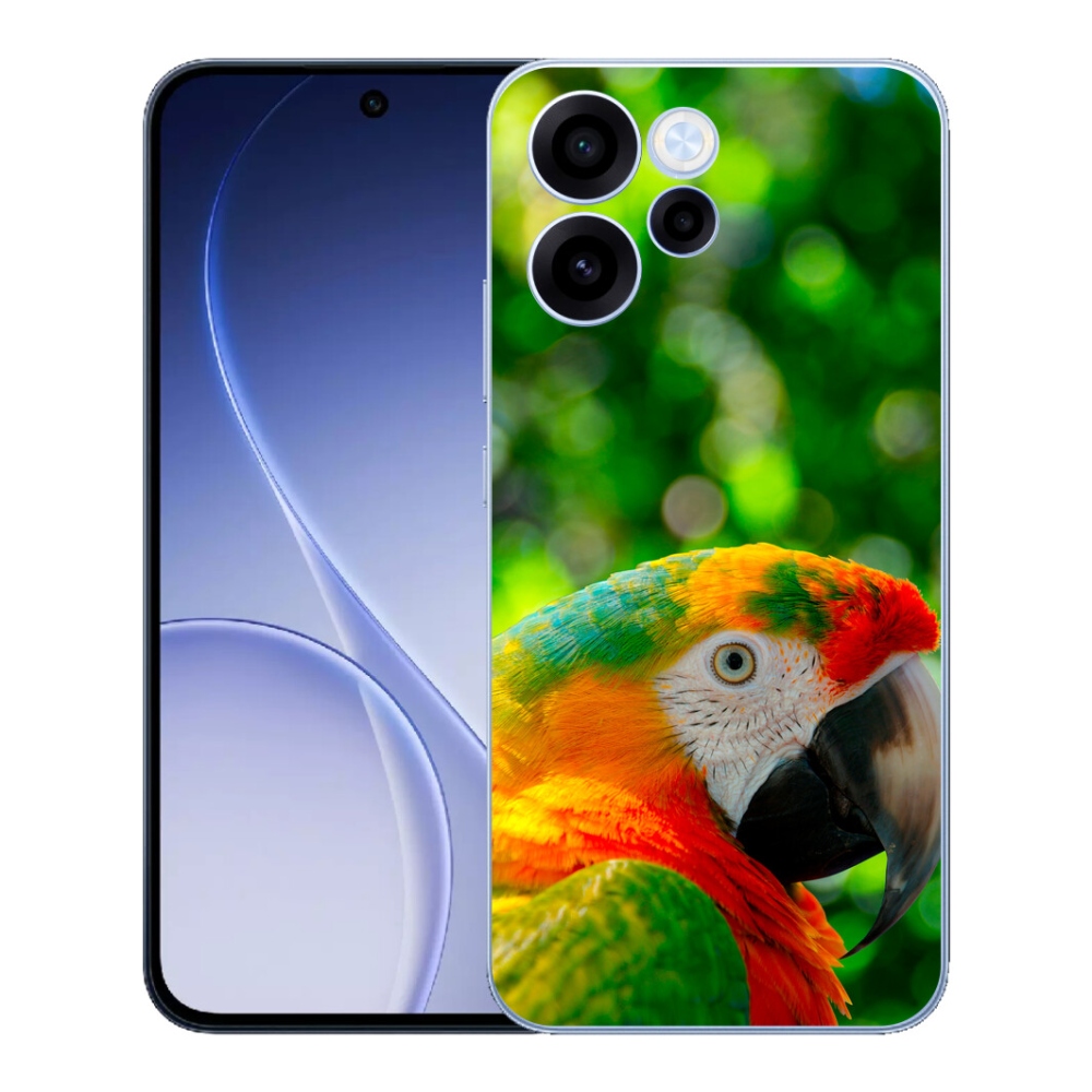 Gelový kryt mmCase na Oppo Reno 15 FS 5G - papoušek ara 3