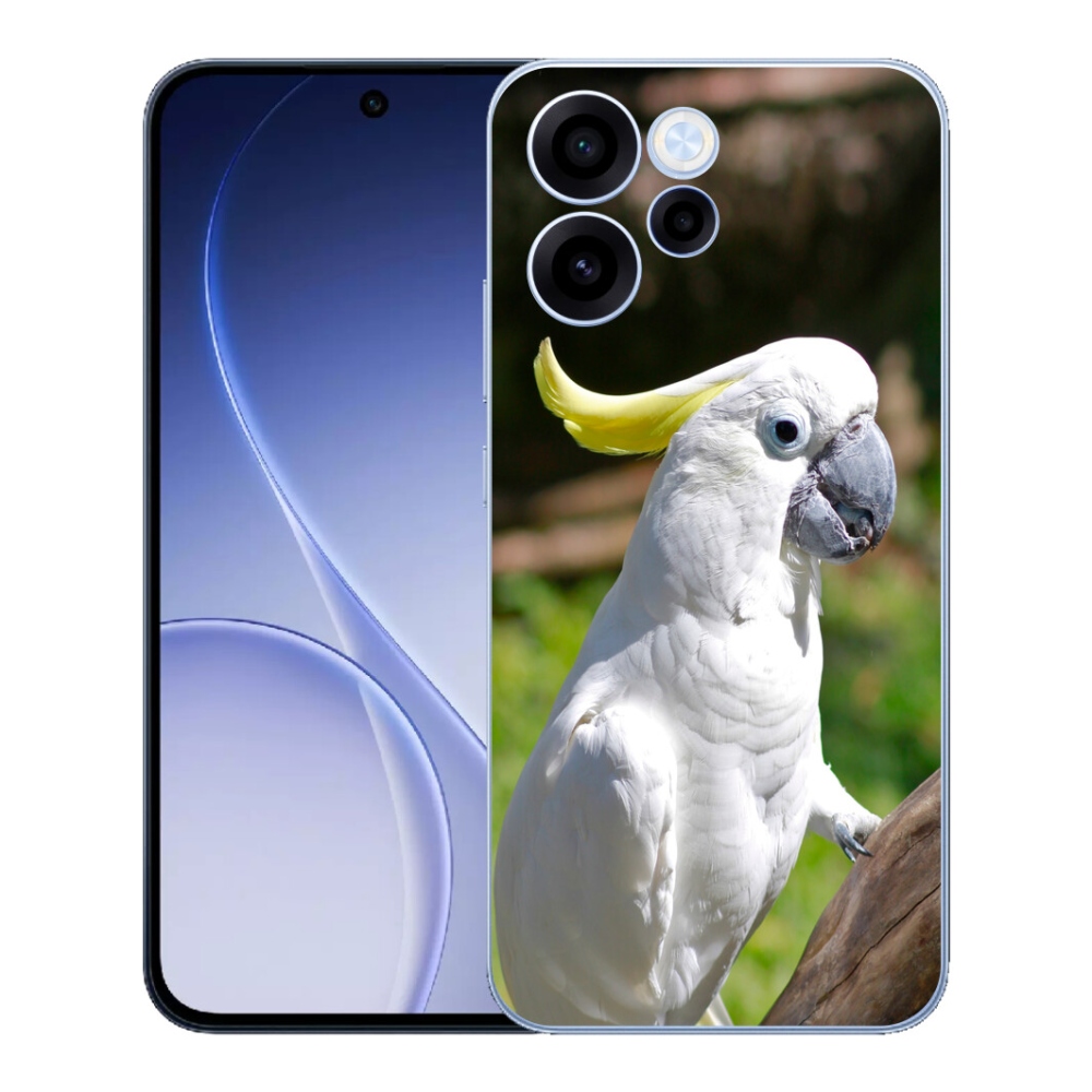 Gelový kryt mmCase na Oppo Reno 15 FS 5G - papoušek kakadu 2