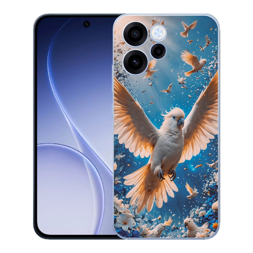 Gelový kryt mmCase na Oppo Reno 15 FS 5G - papoušek kakadu