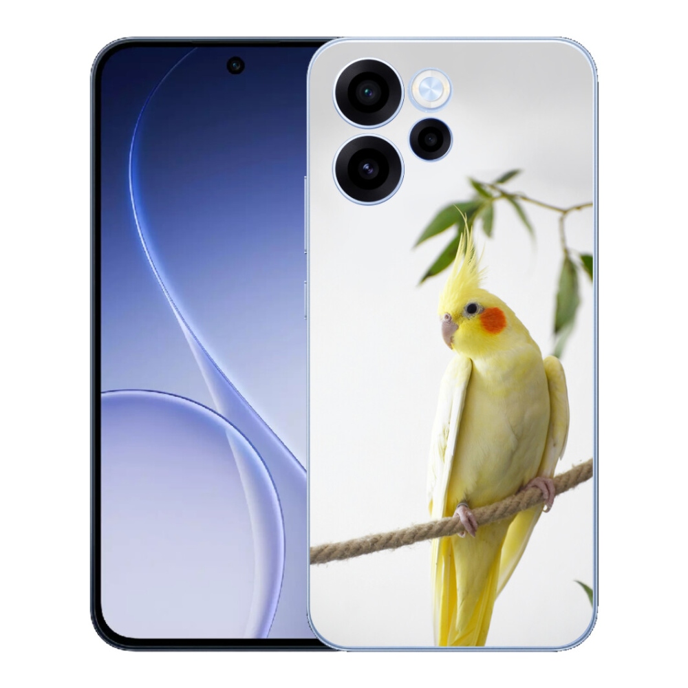 Gelový kryt mmCase na Oppo Reno 15 FS 5G - papoušek korela chocholatá