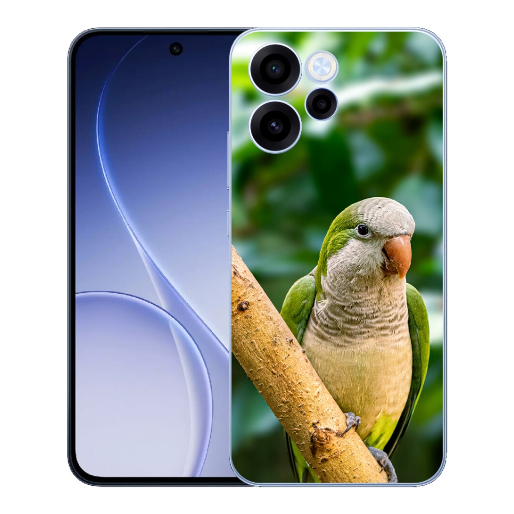 Gelový kryt mmCase na Oppo Reno 15 FS 5G - papoušek mníšek